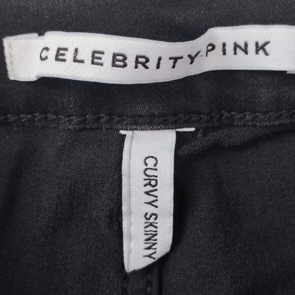 Celebrity Pink jeans women youth size 9/29 black curvy skinny stretch high-waist - Picture 5 of 14